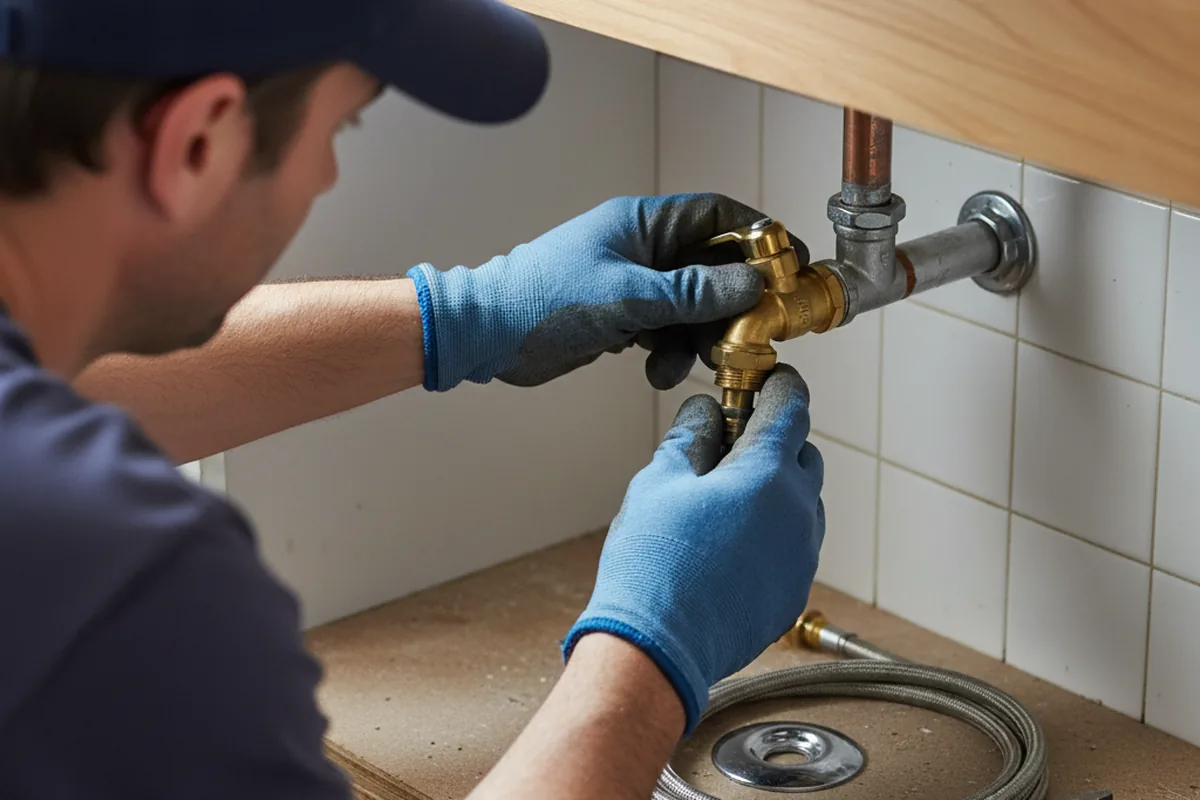 Shutoff valve and fitting work during Faucet and Fixture Repair in Monessen